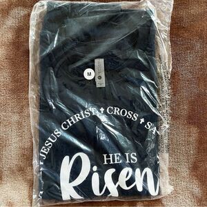 Next Level Apparel Women’s Black Graphic T-Shirt Faith Easter Resurrection M